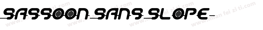 Sassoon Sans Slope字体转换